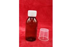 China Broken Proof Medicine Syrup Bottle , Plastic Syrup Containers With Measuring Cup supplier