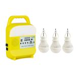 5W Solar Emergency Panel Lights Bulb Energy Saving System Kit Set With Fan