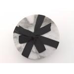 Round Natural Stone Coasters Set 4 Easy Cleaning For Household Living