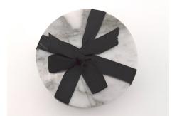 China Round Natural Stone Coasters Set 4 Easy Cleaning For Household Living supplier
