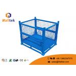 Industrial Stackable Pallet Cages Foldable Steel Save Warehouse Space for sale
