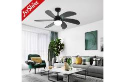 China Pull Chain Style 42 Inch LED Ceiling Fan With 6 Balck MDF Blades supplier