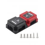 400A Power Distribution Block Bus Bar Pair With Cover Marine Bus Bar Automotive Solar Wiring 8x3/8 M10 Studs Heavy Duty Power for sale