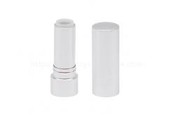 China Snap Gloss Lipstick Tube Aluminum Empty Shiny Silver 3.5g supplier