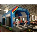 Wide Inflatable Car Wash Themed Jump House Inflatable Children Bounce With Slide