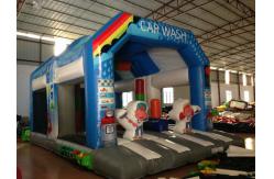 China Wide Inflatable Car Wash Themed Jump House Inflatable Children Bounce With Slide supplier