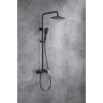 Brass Matte Black Shower Faucet Set Chrome Nickle Surface finishing for sale