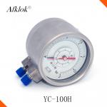 YC-100H Gas Pressure Test Gauge Laminated Safety Glass -0.1/160 Mpa for sale