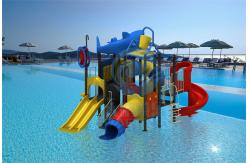 China Custom Playground Water Slide Pool LLDPE Metal Water Slide Fade Resistant supplier