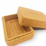 Rectangular Cork Soap Box Case Holder With Lid Easy To Dry Durable for sale