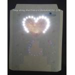 Heart Shaped Fiber Optic Musical Greeting Card with Custom / stardard sound for sale