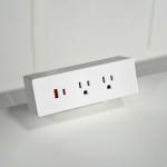 Multi-Functional 2 AC Outlets USB A+C US Power Fast Charge Desktop Clamp Socket Power Strip for sale