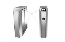 China Wire Drawing Waist Height Turnstile SUS304 Retractable COVID QR Code supplier