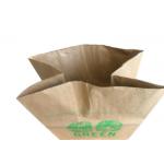 Flexo Printing 2 Layers Multiwall Lawn Paper Bags Biodegradable For Garden Waste for sale