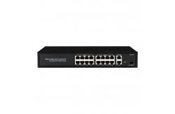 China 16 Port Gigabit Poe Switch Fiber Network Switch Extended 250m 300W supplier