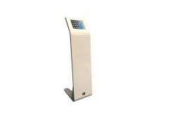China Rugged Industrial Metal Ipad Kiosk Stand Freestanding with Large Advertisement Board supplier
