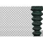 Dark Green 1.8m Height Pvc Coated Chain Link Fence With Whole Set Fittings for sale