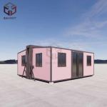 700mm Wall Fireproof Prefab Folding House Portable 20ft 30ft 40ft