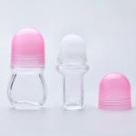 Clear Transparent Empty Glass Rollerball Bottles With Plastic Roller Ball for sale