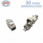 FTP Cat6 Punch Down Keystone Jack RJ45 180 Degree Metallic Color OEM / ODM for sale