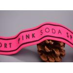Washable Garment Label Polyester Elastic Band With Custom Silicone Logo Printed for sale