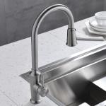 High Arch One Touch Kitchen Faucet Anti Clogging Nozzle Kitchen Pull Out Tap for sale