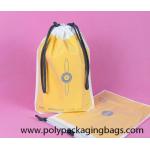 Towel Packing Frosted CPE PE Plastic Drawstring Bags For Travel for sale