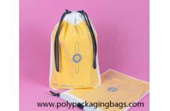 China Towel Packing Frosted CPE PE Plastic Drawstring Bags For Travel supplier