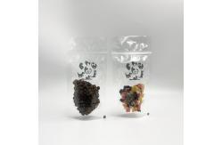 China Code Spraying Printing Transparent Mini Pet Food Treats Display Packaging Bags supplier
