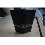Aluminum Foil Tea Bags Packaging / Stand Up Matt Black Plastic Coffee Bag With Zip Lock for sale