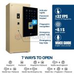 H1580mm Fingerprint Safe Box With Patented Double Rows Bolts And Zinc Alloy Handle