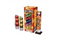 China Liuyang Canister Artillery Shells / Triple Break Canister Shells Firework For Festival supplier