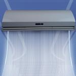 Sleek White Dual Door Air Curtain With Powerful Wind Centrifugal Technology With Remote Control for sale