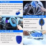 PP 19Pcs Car Detailing Brush Set With 17 Rim Wheel Brush