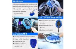 China PP 19Pcs Car Detailing Brush Set With 17 Rim Wheel Brush supplier