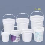 Food Grade Container 16L PP White Plastic Round Bucket with Customized Printing for sale