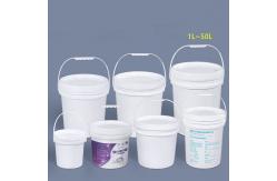 China Food Grade Container 16L PP White Plastic Round Bucket with Customized Printing supplier