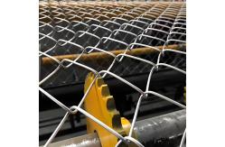 China 5MM Powder Coated Security Fencing Blue Roll Chain Link Diamond Mesh Fencing Net supplier