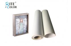 China Stretched Polyester Canvas Rolls , Waterproof Matte Inkjet Digital Canvas Printing 260gsm supplier