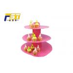 CMYK Printing 3 Tier Cardboard Cupcake Stand Customized Providing Mockup Design
