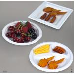 Made of Natural Sugarcane Fibers Eco Friendly Fully Biodegradable Disposable White Bagasse Plate for sale