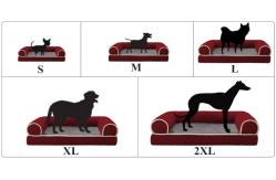 China Eggshell Cotton Filling Elegant Grey Pet Sofa Bed With Non Slip Bottom supplier