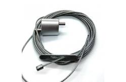 China 20*20MM Adjustable Wire Rope Grip Lock For Cable With Loops supplier