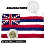 State of Hawaii Flag 3x5 ft Outdoor Dupont Heavy duty Nylon US Flags Brass Grommets for sale