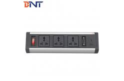 China Modern Office Table Clamp Mount Power Outlet With Metal Bracket supplier