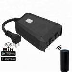 IP44 waterproof wifi remote control smart plug desktop socket, suitable for home indoor and outdoor for sale