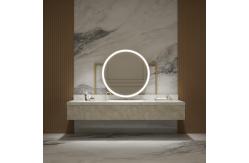 China Personalizable Clean Style Round Backlit Bathroom Mirror Easy Maintenance supplier