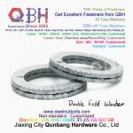QBH DIN127 F959 DIN434 DIN436 NFE25-511 Spring Taper Grounding Serrated Double Fold Self Lock Locking Washers for sale