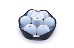 China BPA Free 6 Holes Silicone Ice Ball Mold With Funnel supplier