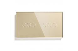 China 6 Gang 280g Touch Light Switch Embedded Remote Control Light Switch supplier